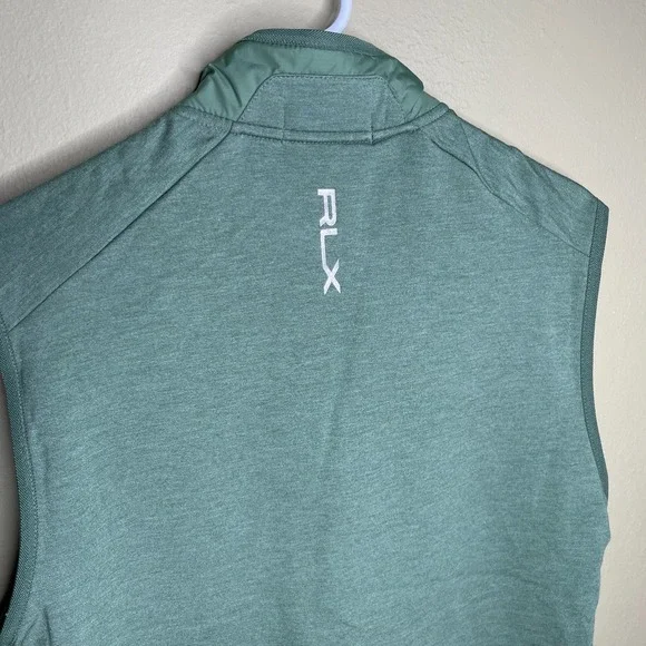 Ralph Lauren RLX Golf Full Zip Vest Men's Size Small Wicking Stretch Green Blue - Picture 6 of 9